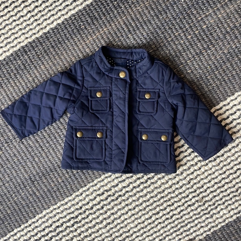 Classic navy quilted jacket